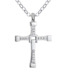 925 Sterling Silver Cubic Zircon Cross Necklace Pendant
