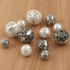 925 Sterling Silver Hollow Out Loose Beads DIY Jewelry