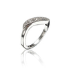 925 Sterling Silver Plated Rhinestones US Size 8 Ring