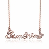 925 Sterling Silver Sunshine Letter Pandent Necklace