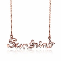 925 Sterling Silver Sunshine Letter Pandent Necklace