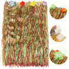 9FT Hawaiian Luau Multicolored Tiki Party Garden Beach Table Skirt Decorations