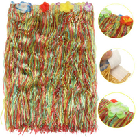9FT Hawaiian Luau Multicolored Tiki Party Garden Beach Table Skirt Decorations