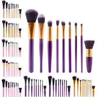 9Pcs/Set Professional Makeup Brushes 9 Colors Powder Foundation Blush Brush Cosmetic Tool