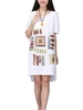 Abstract Printed Loose Patchwork Women Vintage Dress