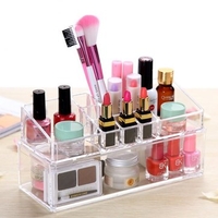 Acrylic Clear Cosmetic Organizer Drawer Elegant Makeup Case Storage Insert Holder Box