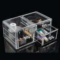 Acrylic Transparent Storage Box Jewelry Cosmetic Organizer Storage Drawers Boxes Case