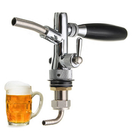 Adjustable Draft Beer Faucet Homebrew Dispenser with Flow Controller For Keg Tap G5/8 Shank