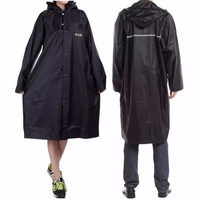 Adult Outdoor Raincoat Long Poncho Hood Thicker Reflective Types Design Work Travel Rainwear