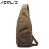 AERLIS Men Canvas Multifunctional Outdoor Sports Crossbody Bag Shoulder Bag Chest Bags