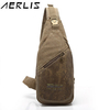 AERLIS Men Canvas Retro Multifunctional Sport Casual Chest Crossbody Bag