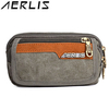 AERLIS Men Women Canvas 5.7 Inch Phone Bag Outdoor Sport Arm Bag Retro Waist Bag