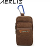 AERLIS Men Women Canvas Retro 6Inch Phone Portable Small Waist Bag