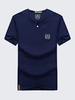AFS JEEP Mens Summer Breathable Cotton V-neck Short Sleeve Casual T-shirt