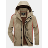 AFSJEEP Military Cotton Detachable Hat Solid Color Coat Jacket for Men