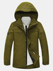 AFSJEEP Military Hooded Solid Color Outdoor Mutil Pockets Coat Jacket for Men