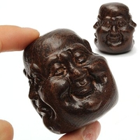 Agalloch Eaglewood Carved Pleasure Anger Sorrow Joy Buddha Head Ornament