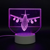Aircraft 3D LED Lights USB Battery Colorful Touch Control Night Light Home Decor