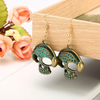 Alloy Earrings Blue Simple Skull Head Earrings for Women