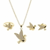 Alloy Jewelry Set Rhinestone Fly Bird Earrings Necklace Set