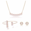 Alloy Pearl Jewelry Necklaces Earrings Three-Piece Suit for Women