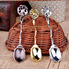 Alloy Three-dimensional Ice Cream Spoon Super Cute Fruit Shape Small Spoon Retro Coffee Spoon