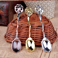 Alloy Three-dimensional Ice Cream Spoon Super Cute Fruit Shape Small Spoon Retro Coffee Spoon