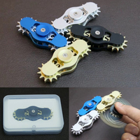 Aluminum Gear Tri Hand Spinner Finger Spiral Bearing Fidget Adult Stress Toy