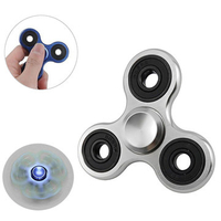 Aluminum Spinner Fidget Toy EDC FOCUS ADHD Hand Finger Spinner Desk Focus-Silver Tool