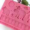 Animal Lace Silicone Mould 3D Jungle Animals Silicone Cake Fondant Mold Bakeware