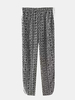 Animal Print Elastic Waist Women Casual Pant