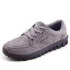 Anti Skip Soft Suede Lace Up Pure Color Sport Jogging Shoes
