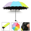 Anti UV Multi-Colored Sun Protection Rainbow Umbrella Folding Windproof Rain Gear