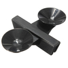 Aquarium Black Plastic Divider Sheet Holder Rubber Suction Cup For Fish Tank