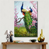 Art Print Peacock Canvas Painting Frameless Picture Wall Art Office Bedroom Living Room Home Decor