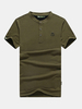 ASF JEEP Mens Cotton Breathable Solid Color Short Sleeve O-neck T-shirts