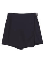 Asymmetric High Waist Women Elegant Black Shorts