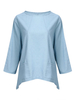 Asymmetric Solid Pockets Casual Long Sleeve Vintage Women Blouse