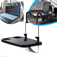 AU Car Laptop Desk Computer Fold Down Steering Wheel Foldable Cup Holder Stand