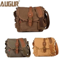 Augur Men Canvas Casual Multi-Pocket Shoulder Bags Crossbody Bags
