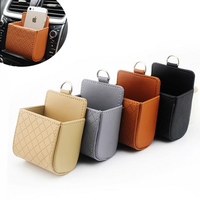 Auto Air Vent Car Storage Bag Multi-functional Pu Phone Bag Ditty Bag