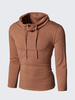 Autumn Fashion Solid Color Buttons Tether Stand Collar Long Sleeve T-Shirt For Men