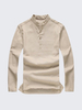 Autumn Long-sleeved Ventilated Solid Color Linen Cotton Leisure Dress Shirts For Men