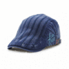 Autumn Travel Stripes Beret Cap Men Casual Sunshade Hat