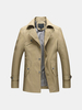 Autumn Winter Business Thin Slim Fit Cotton Suit Collar Long Coat For Men