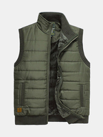 Autumn Winter Casual Outdoor Thick Warm Waistcoats Stand Collar Vest For Men