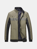 Autumn Winter Casual Stitching Waterproof Rib Cuff Thick Jacket for Men