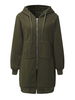 Autumn Winter Casual Women Solid Long Sleeve Thick Hooded Coat