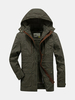 Autumn Winter Outdoor Thicken Detachable Liner Hooded Multi Pockets Jacket for Men