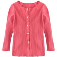 Baby Children Girl Knitting Solid Color Cardigan